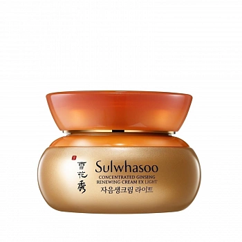 Концентрированный обновляющий крем для лица на
основе женьшеня для сияния кожи Concentrated Ginseng Renewing Cream EX Light